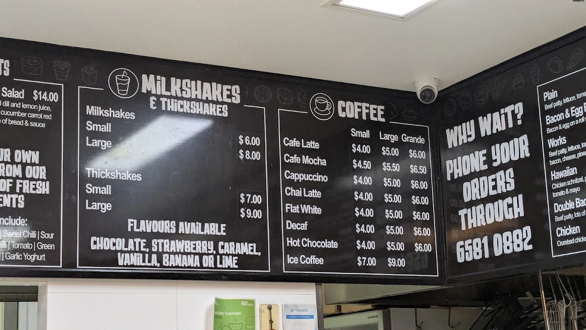 Menu, Charlie’s Takeaway and Catering