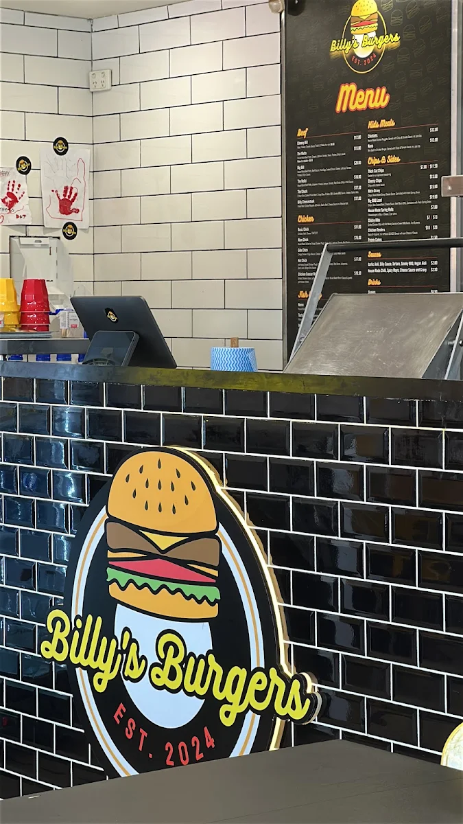 Menu, Billy’s Burgers