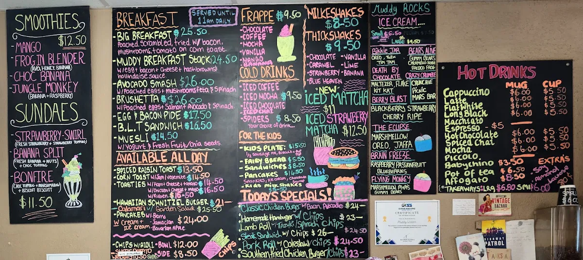 Menu, Muddy Waters