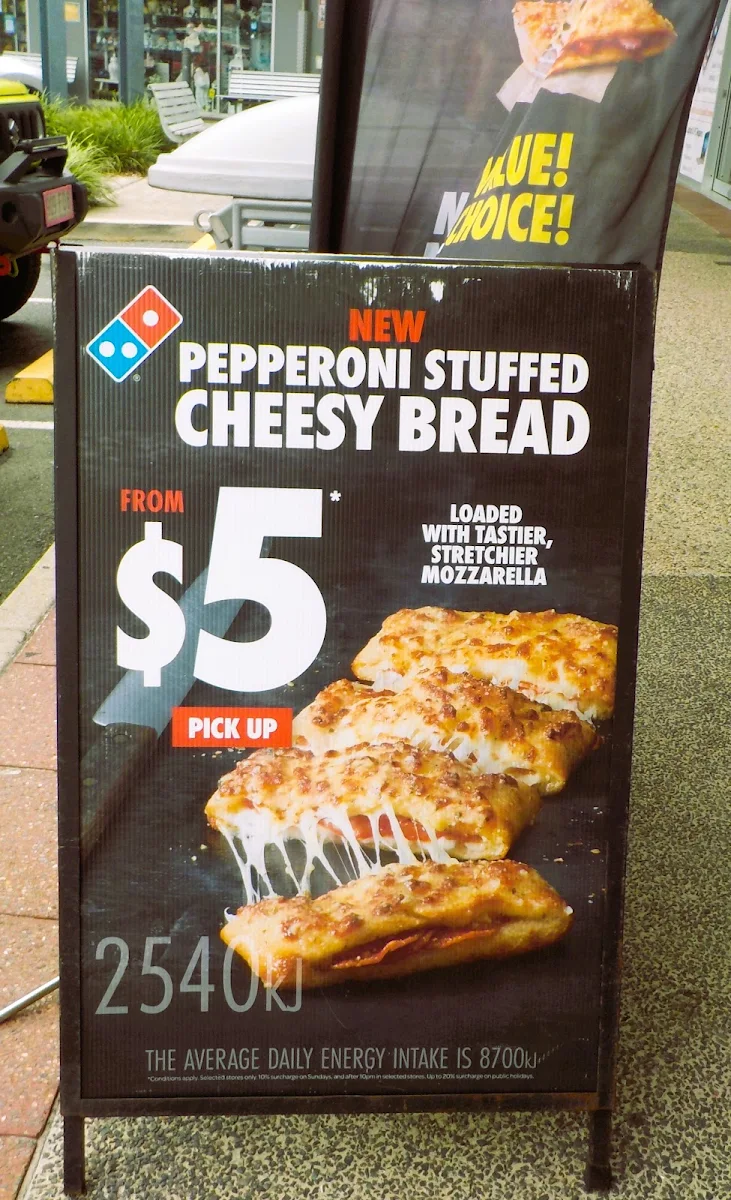 Menu, Domino's Pizza Rothwell