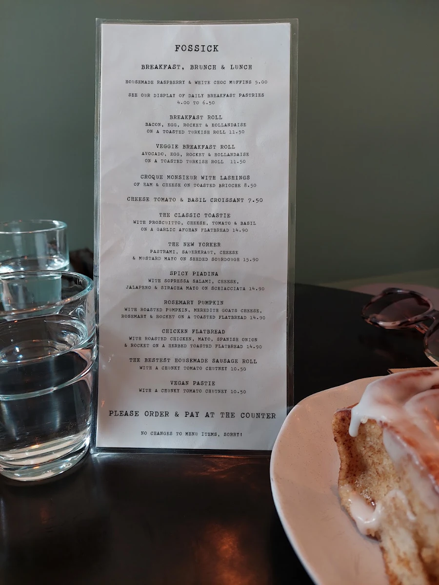 Menu, Ma Belle’s Cafe