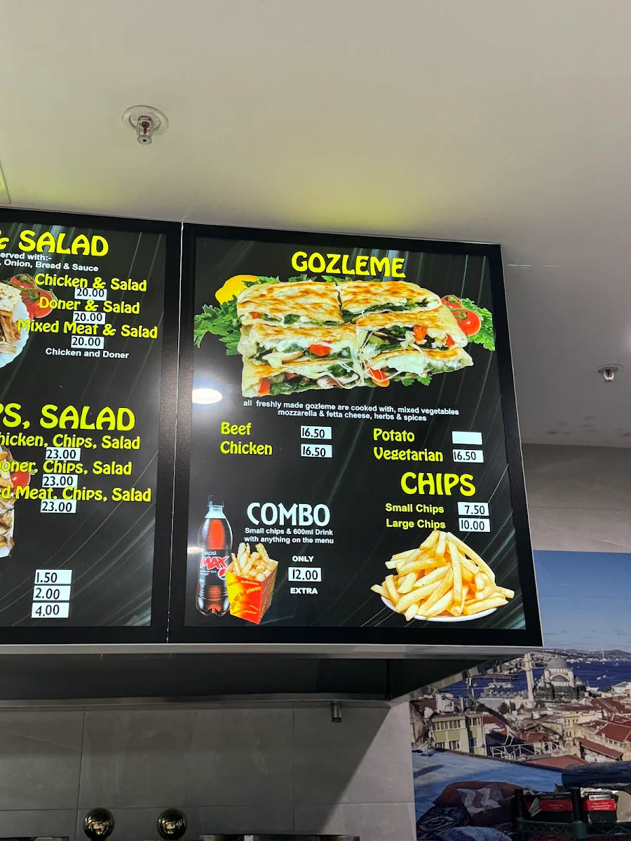 Menu, Forrestfield Kebab House