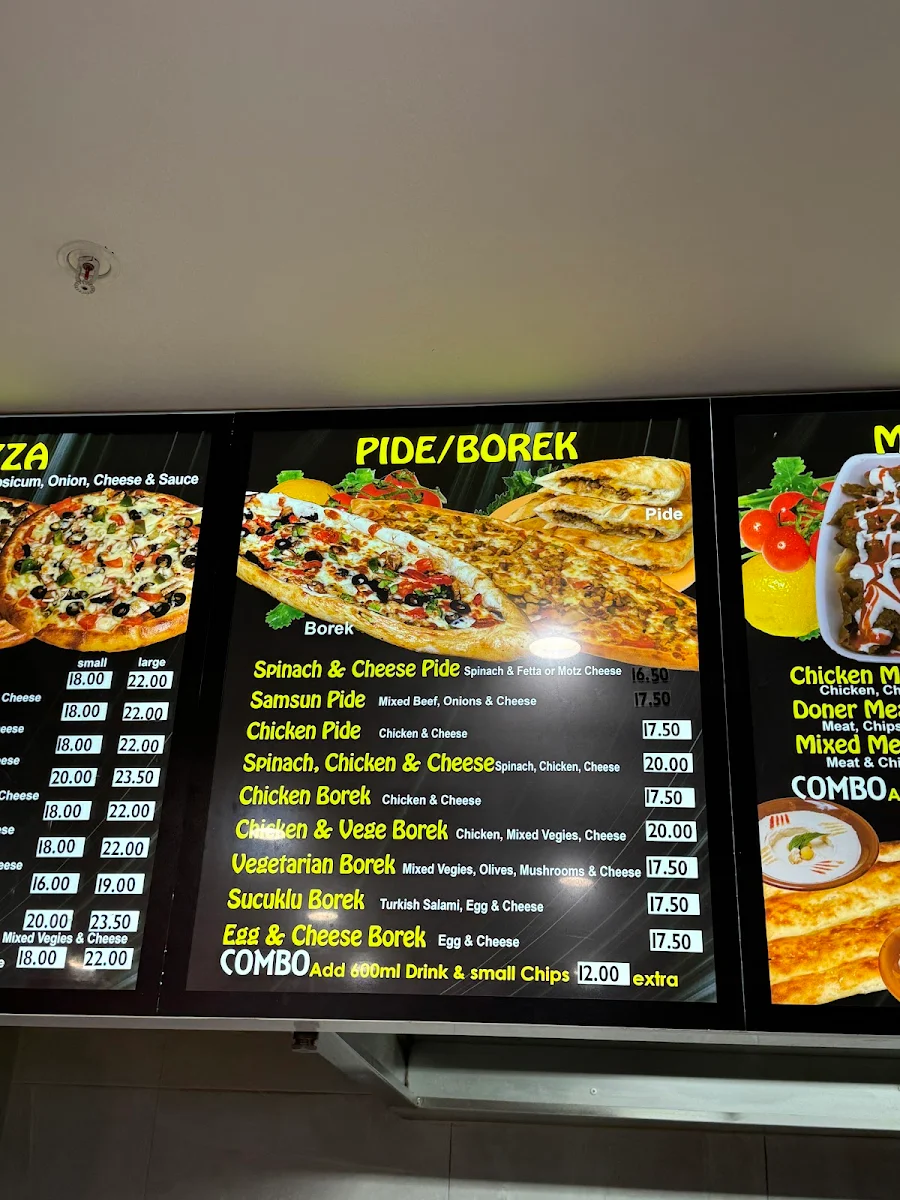 Menu, Forrestfield Kebab House
