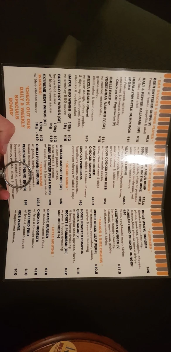 Menu, Carlisle Castle Hotel