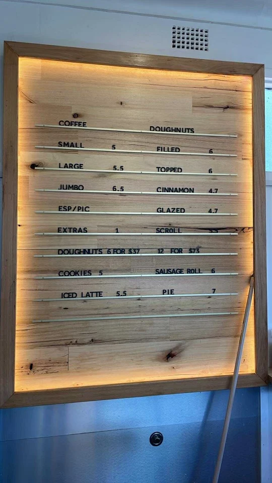 Menu, Espresso Boy Doughnuts