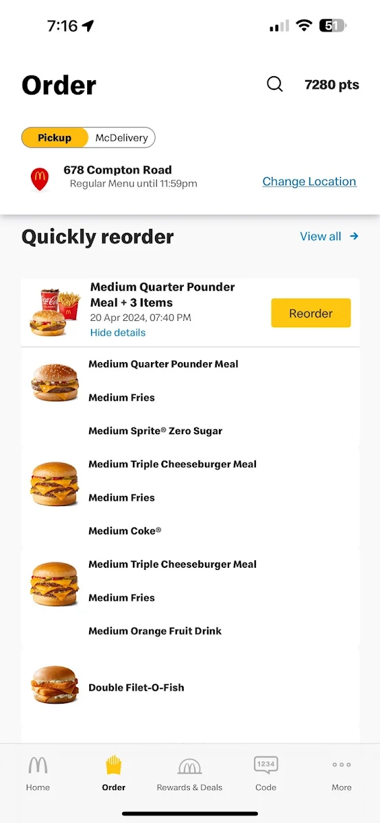 Menu, McDonald's Calamvale