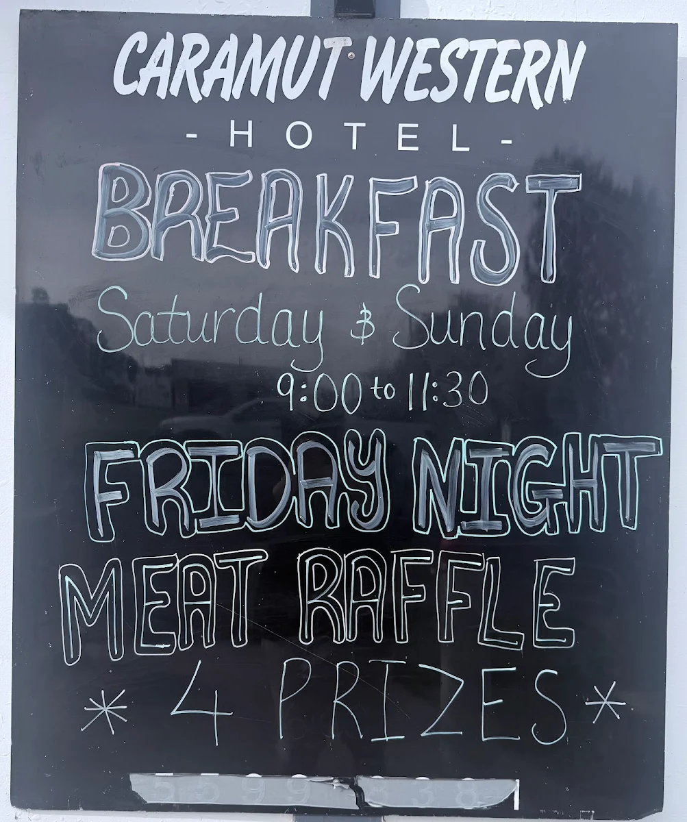 Menu, The Caramut Hotel