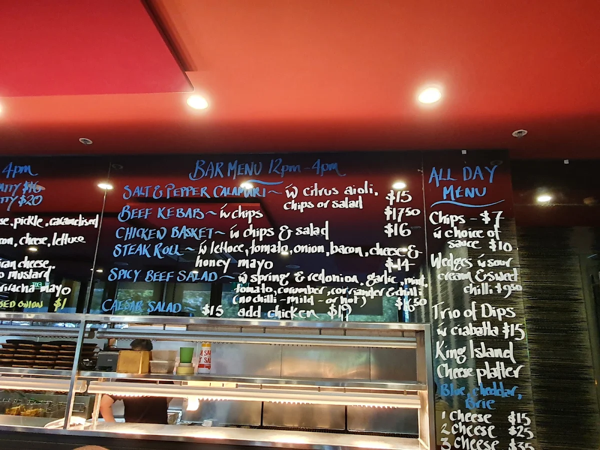 Menu, Squires Loft Albert Park