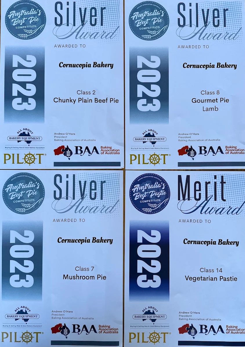 Menu, Cornucopia Bakery