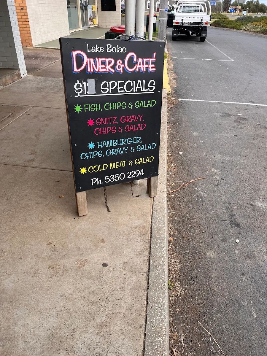 Menu, Lake Bolac Diner and Cafe