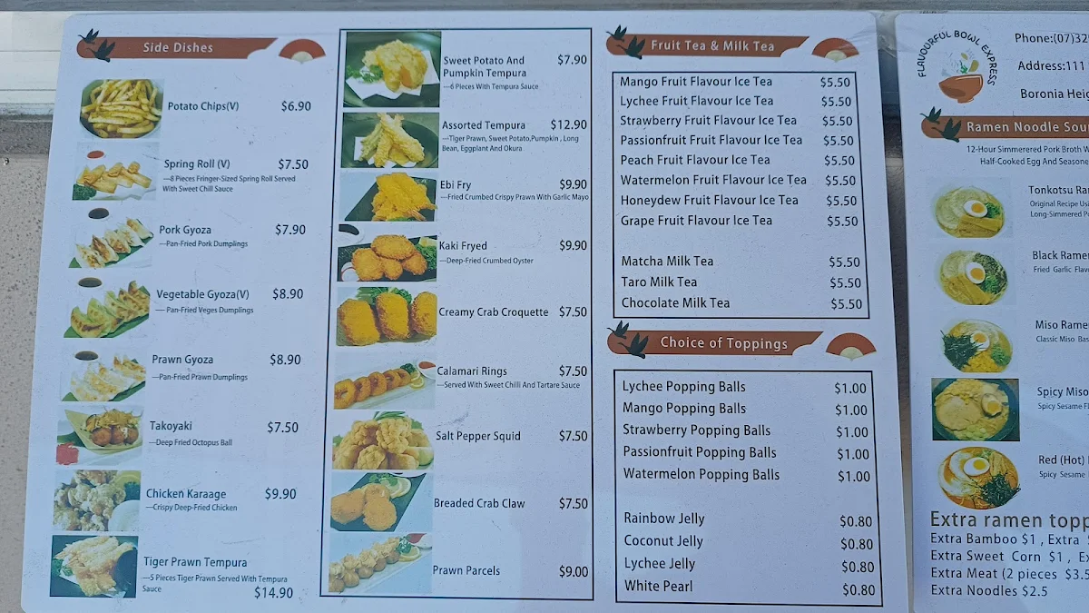 Menu, Flavourful bowl express