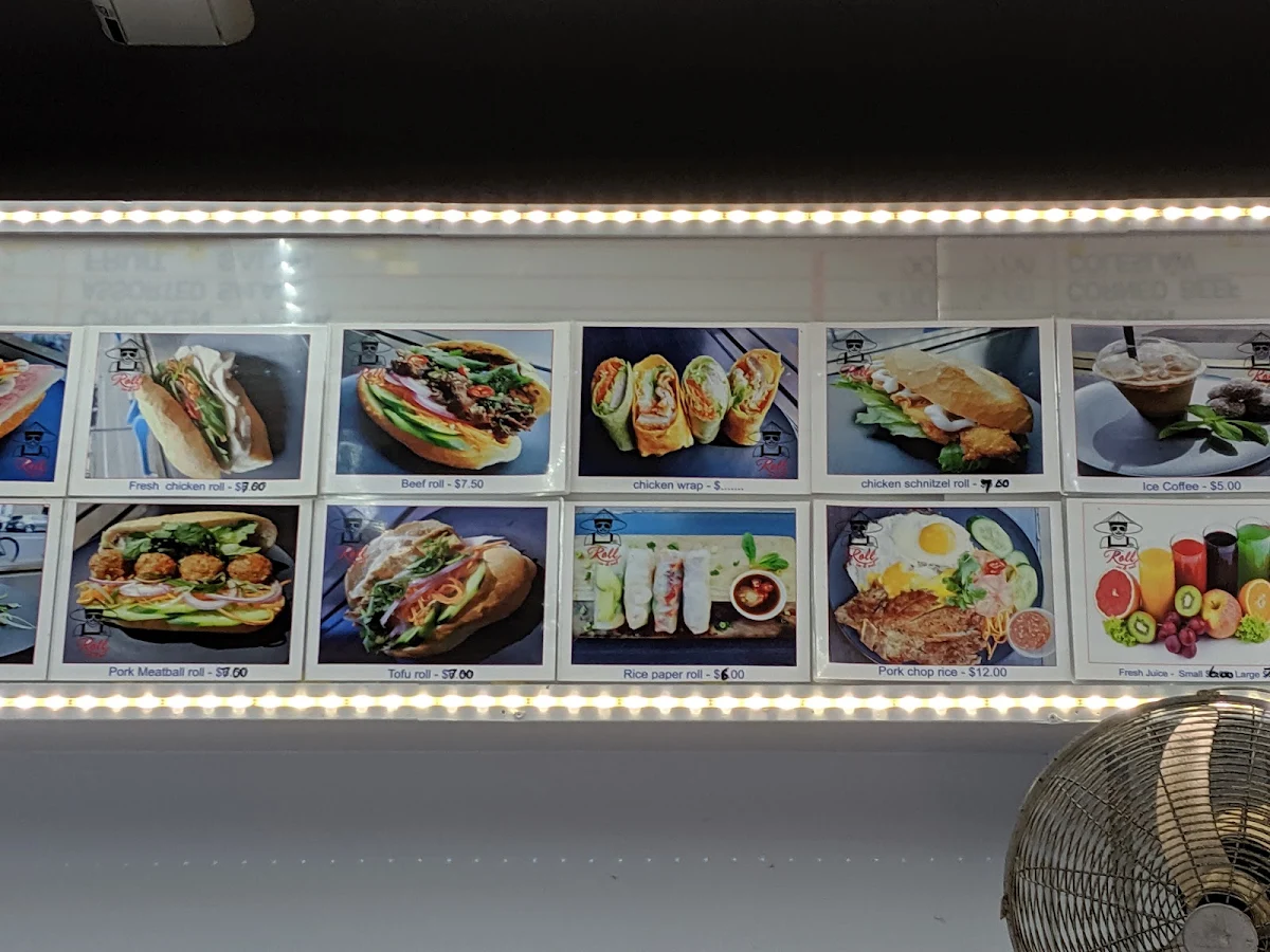 Menu, Roll in and out