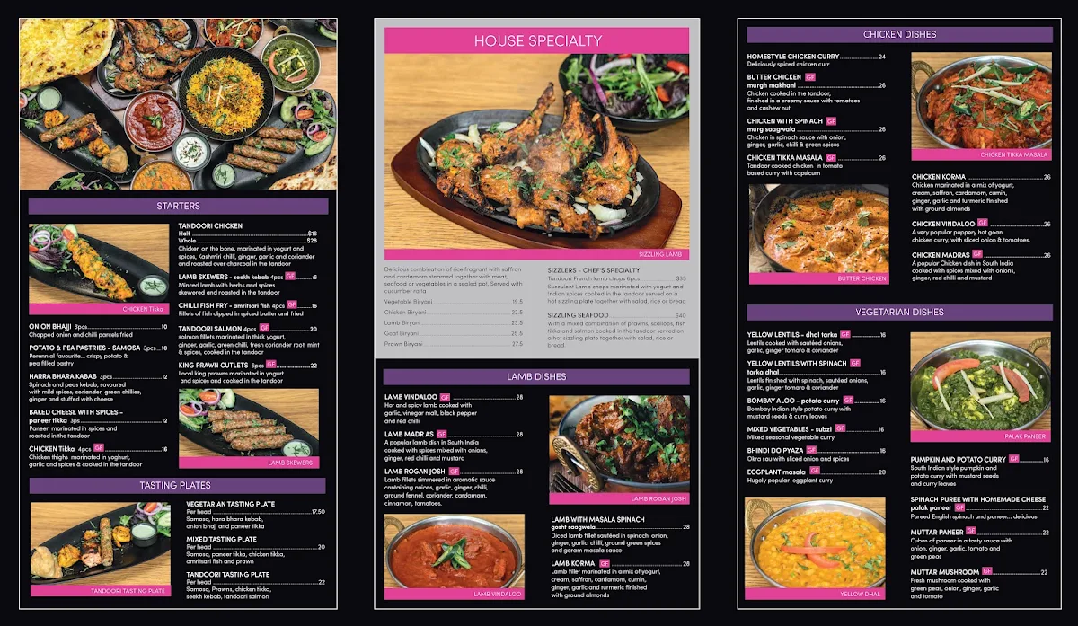 Menu, Nine Marys
