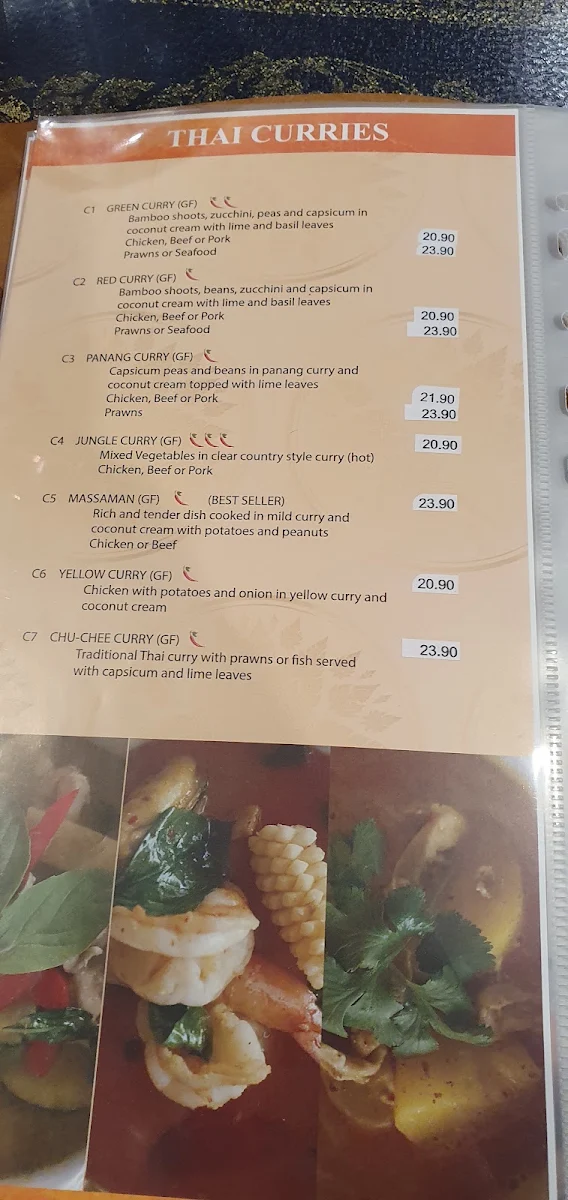 Menu, Lakeside Thai Cuisine