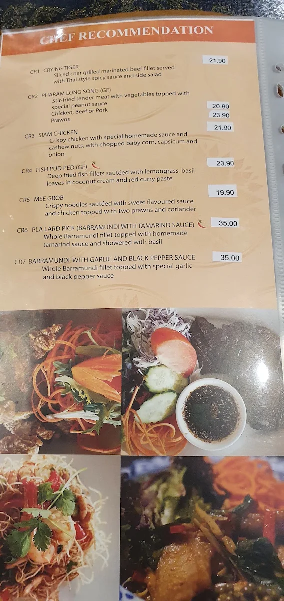 Menu, Lakeside Thai Cuisine