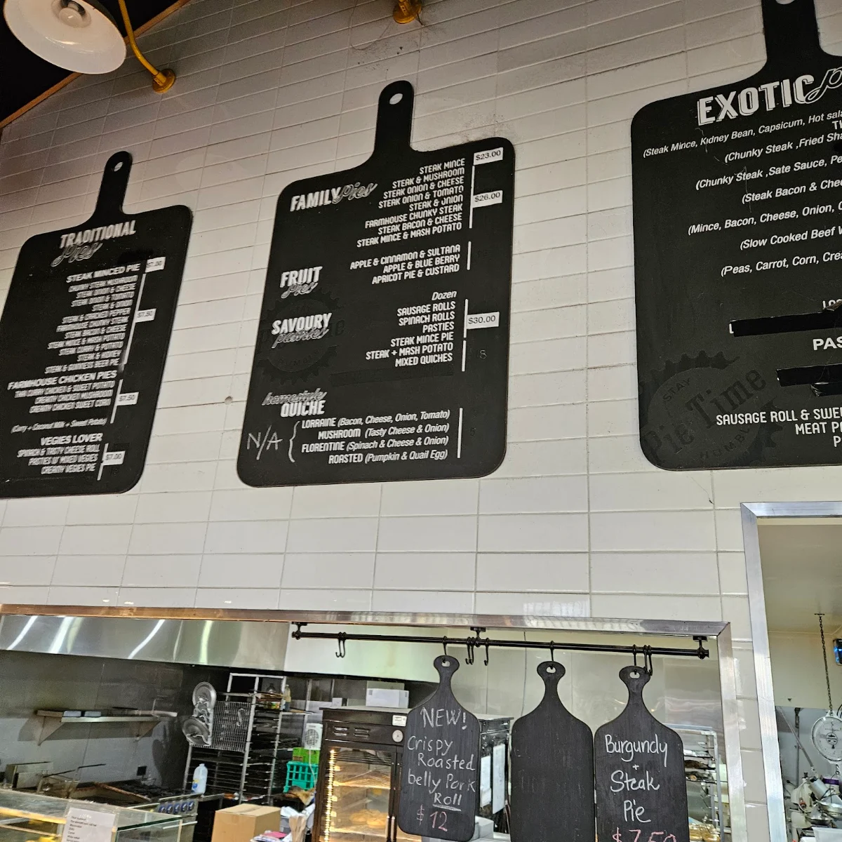 Menu, Pie Time