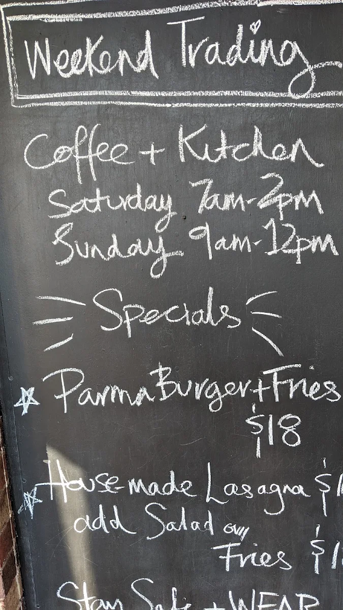 Menu, Common Room.