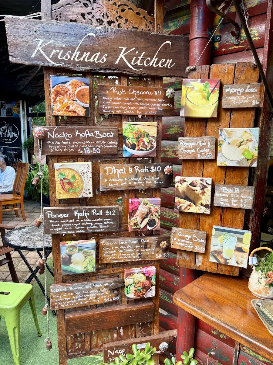 Menu, Krishnas Kitchen