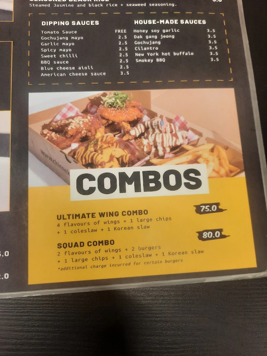 Menu, Chimek Southern River