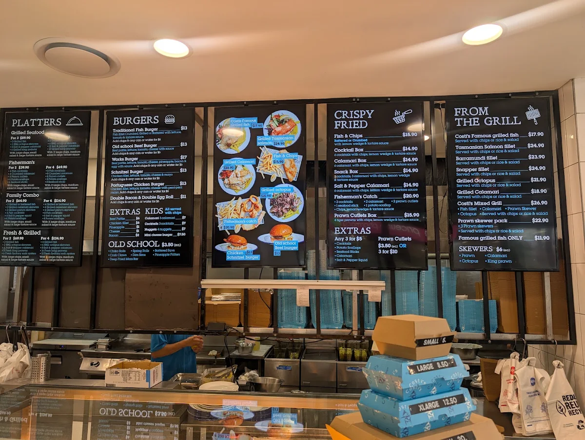 Menu, Costi’s Seafood and Grill