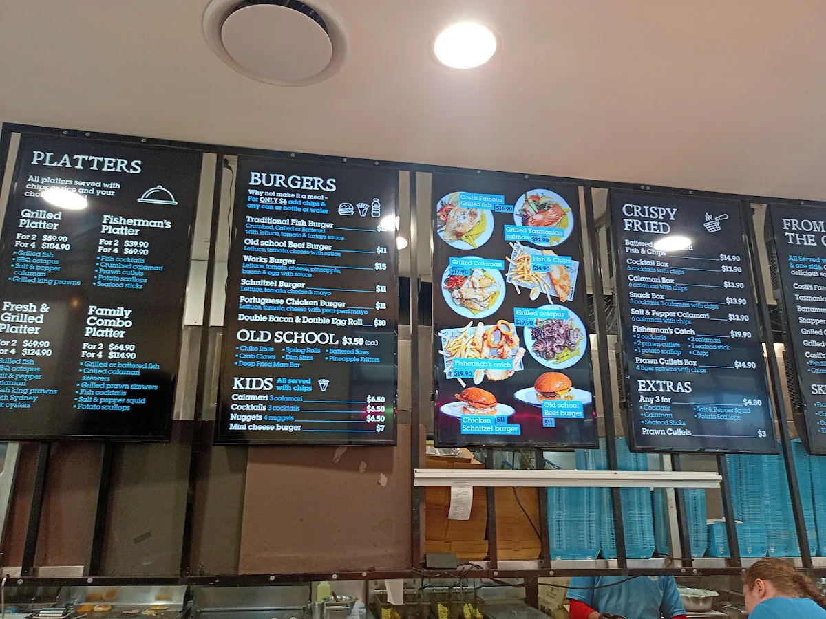 Menu, Costi’s Seafood and Grill