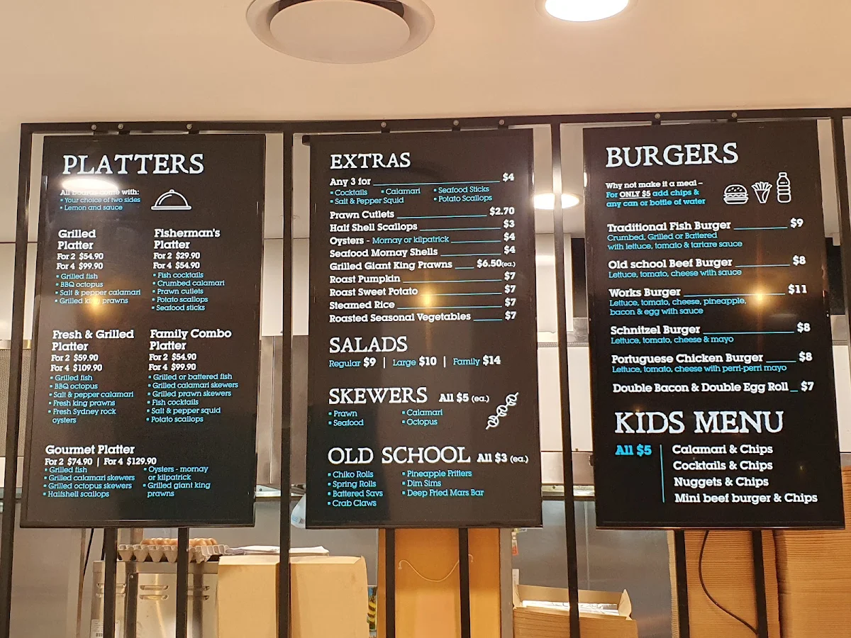 Menu, Costi’s Seafood and Grill