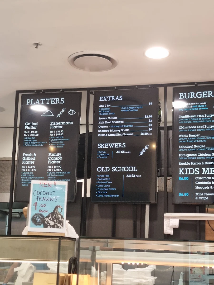 Menu, Costi’s Seafood and Grill