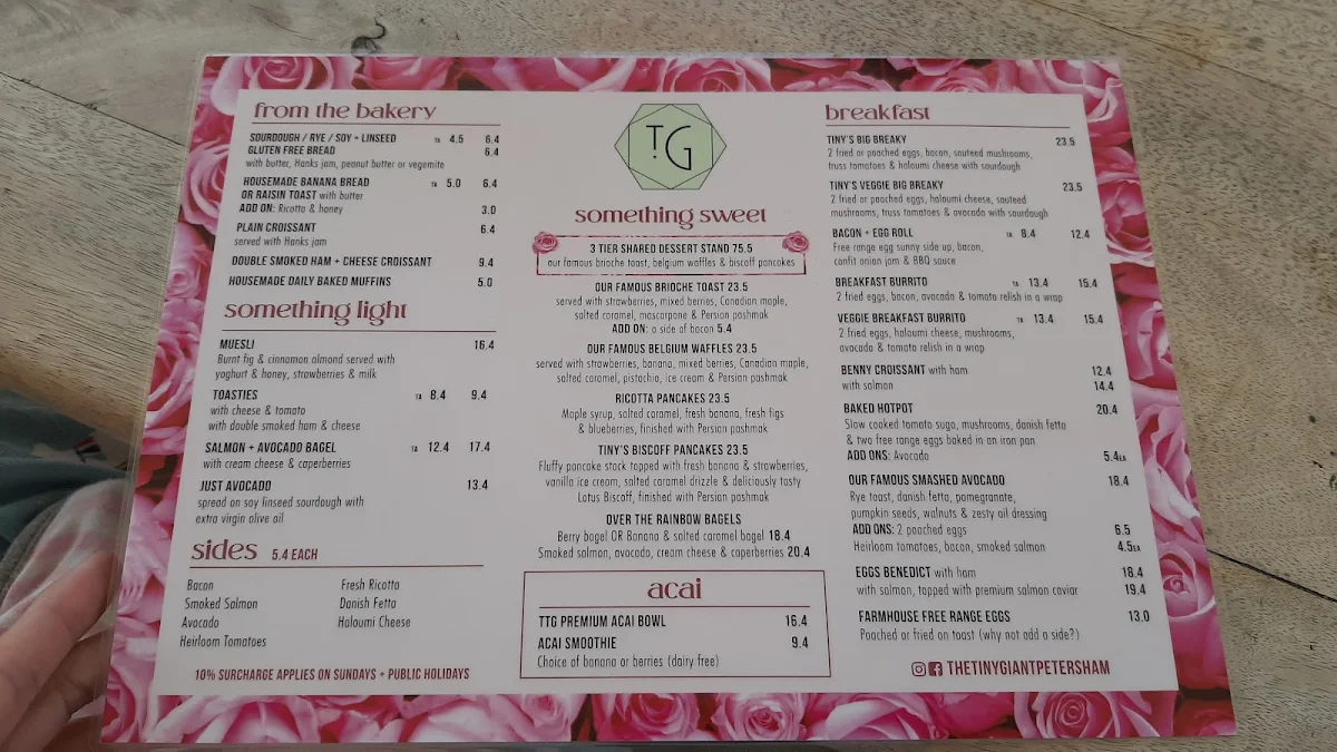 Menu, The Tiny Giant