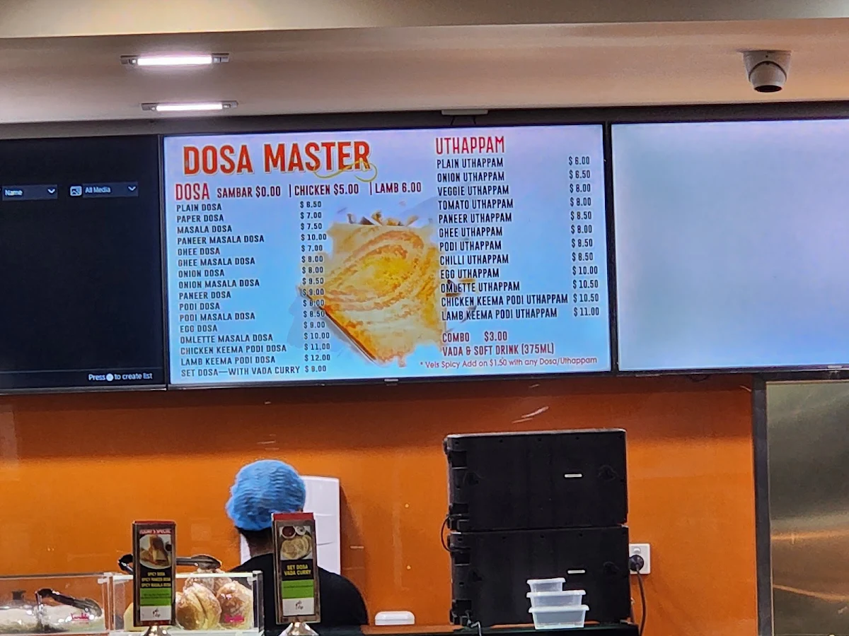 Menu, Vel Restaurant & Cafe