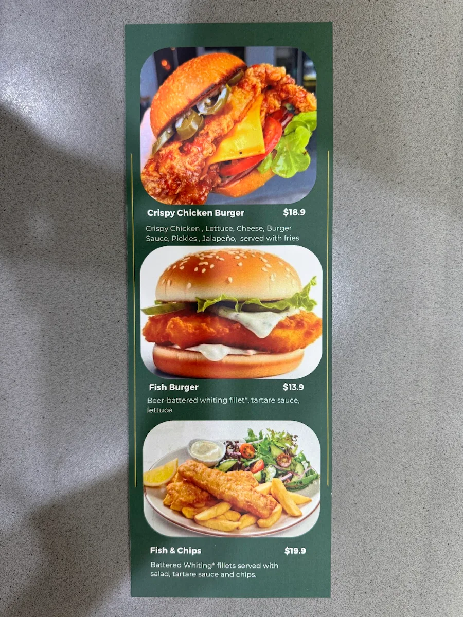 Menu, Mospresso Cafe