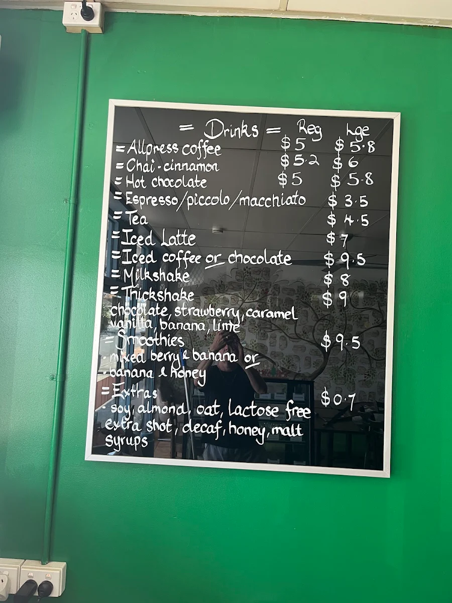 Menu, Village Grind Cafe