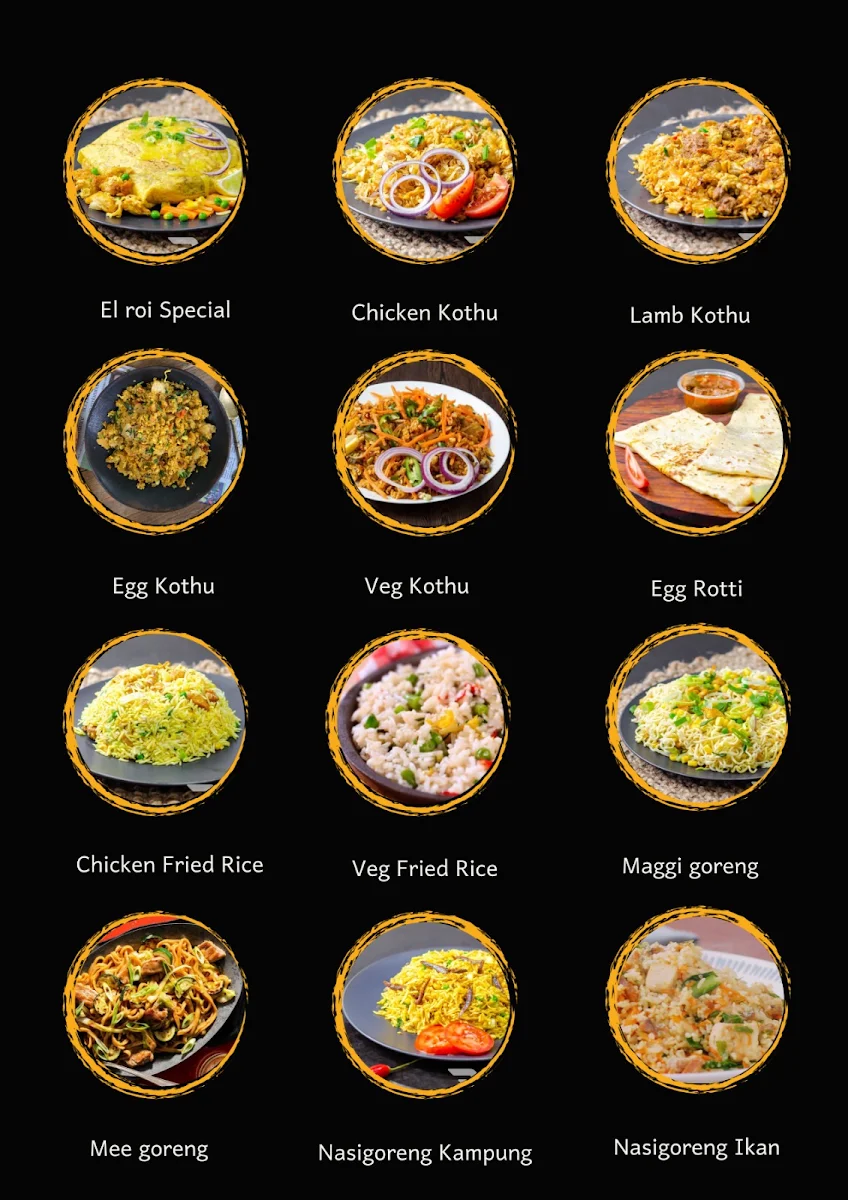 Menu, El Roi Kothu Corner