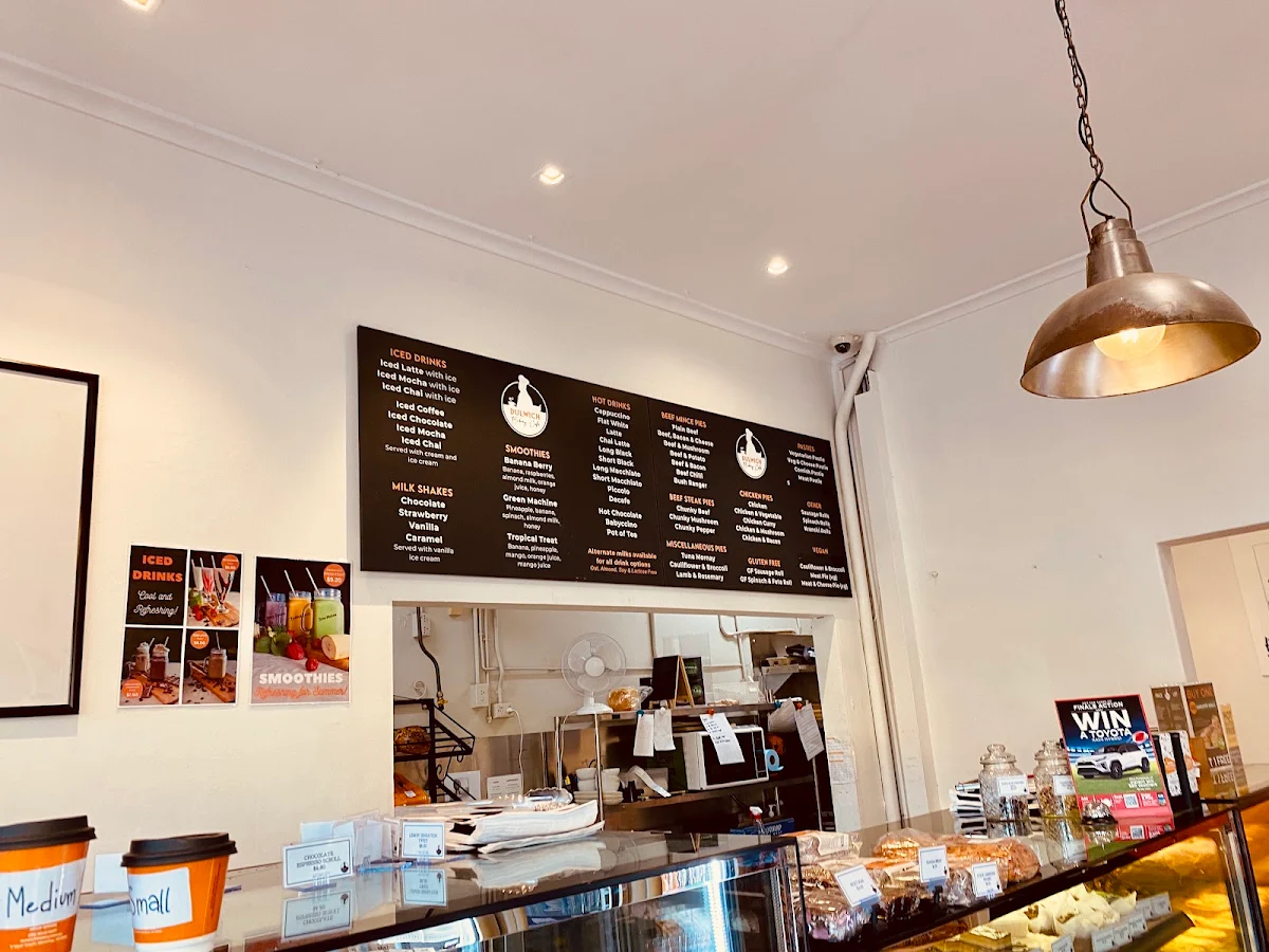 Menu, Dulwich Bakery