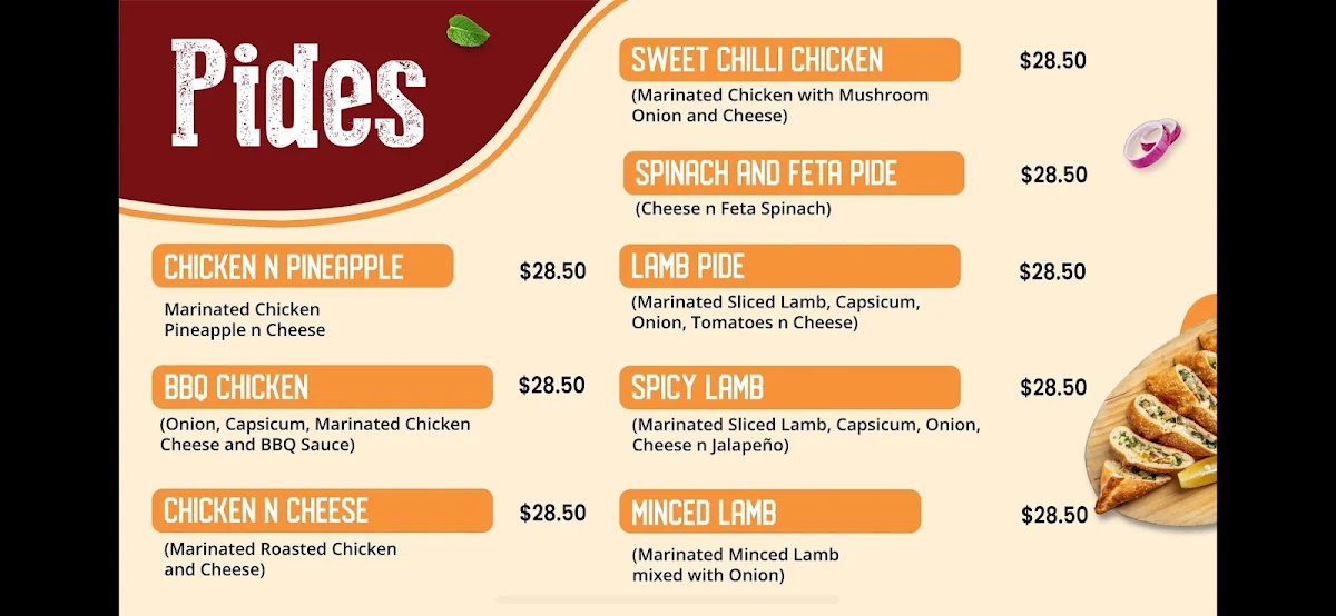 Menu, Lanyon Kebab