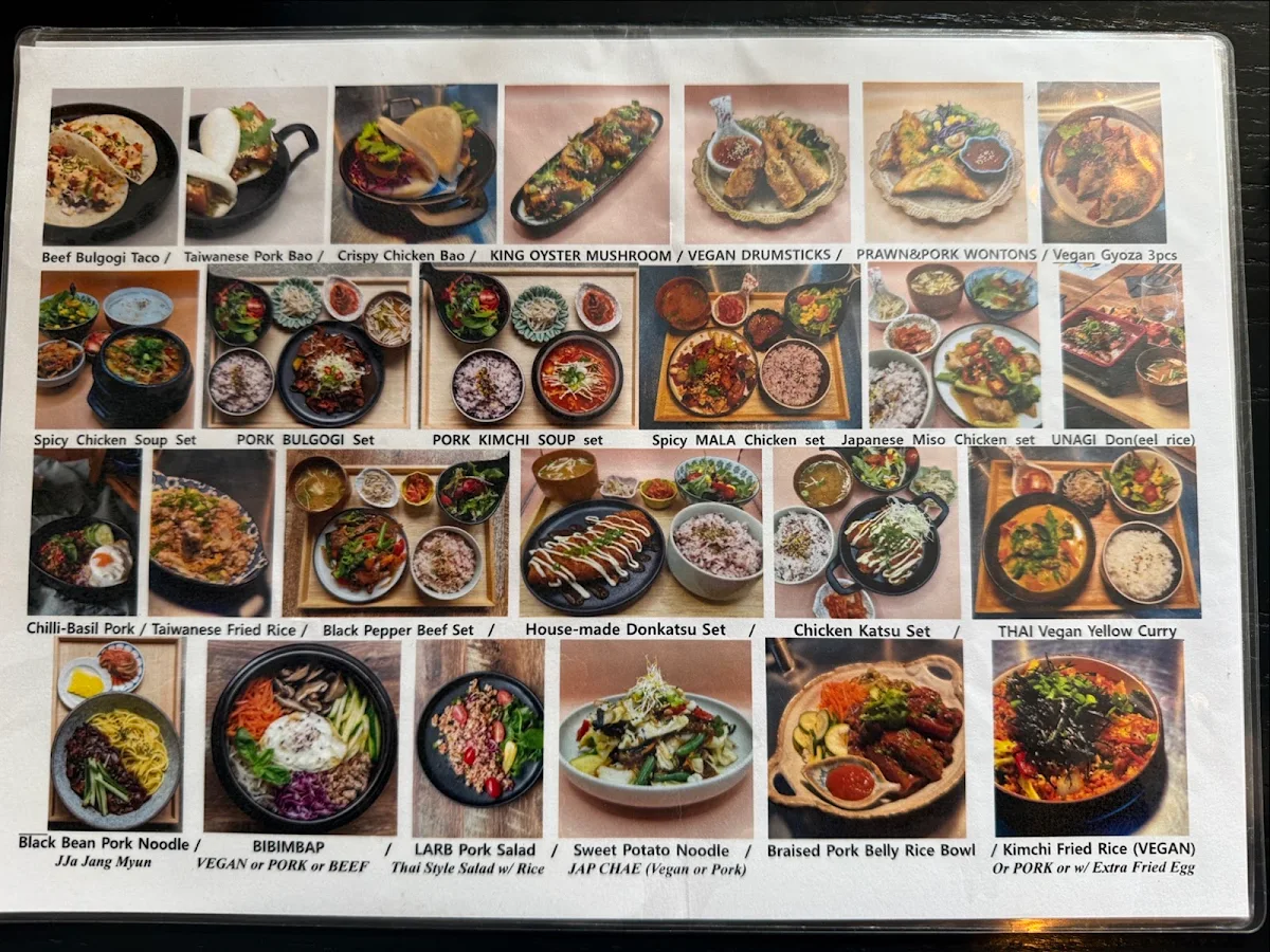 Menu, Sun and Moon Eatery