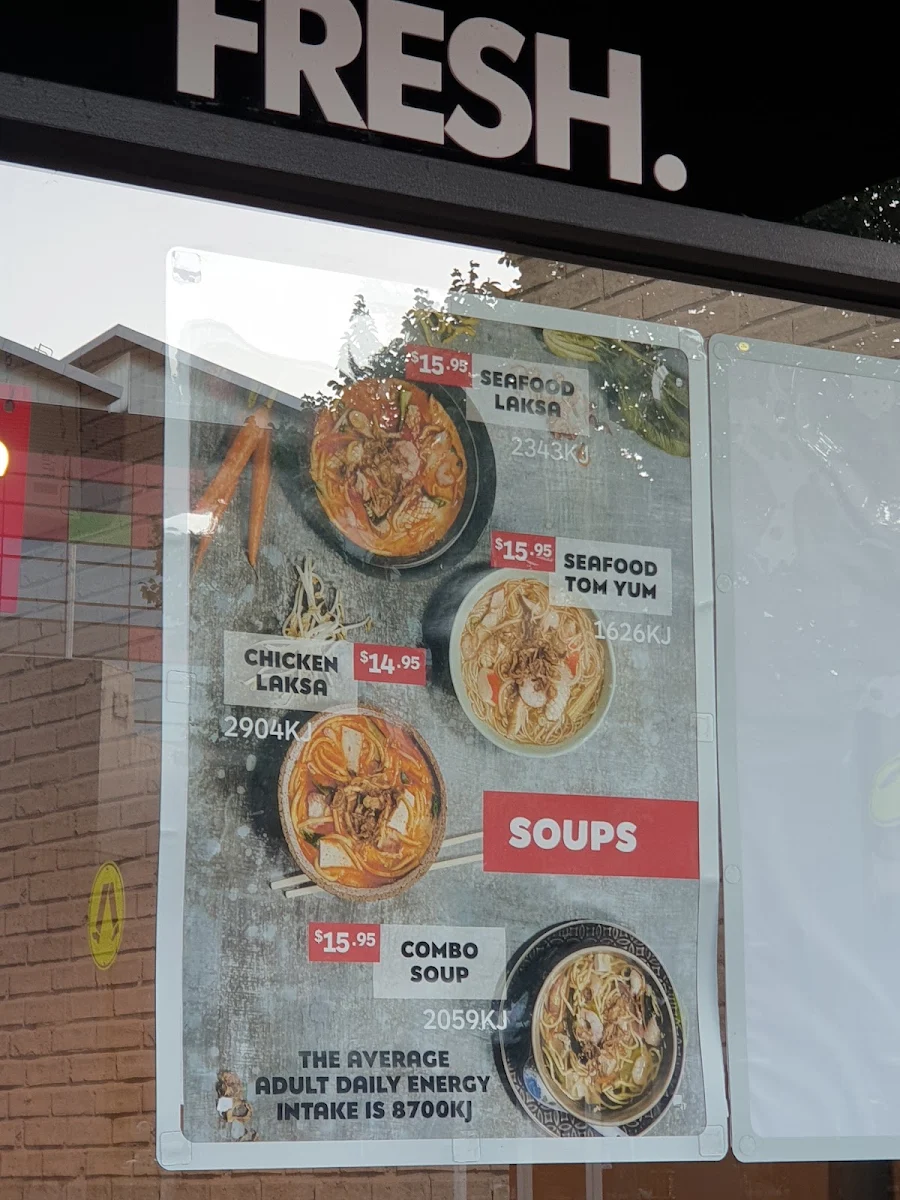 Menu, Noodle Box Bendigo