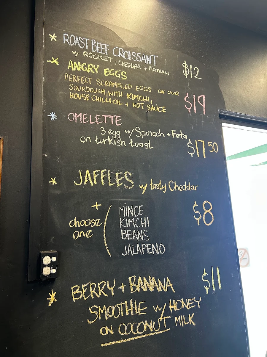 Menu, Evolve Espresso