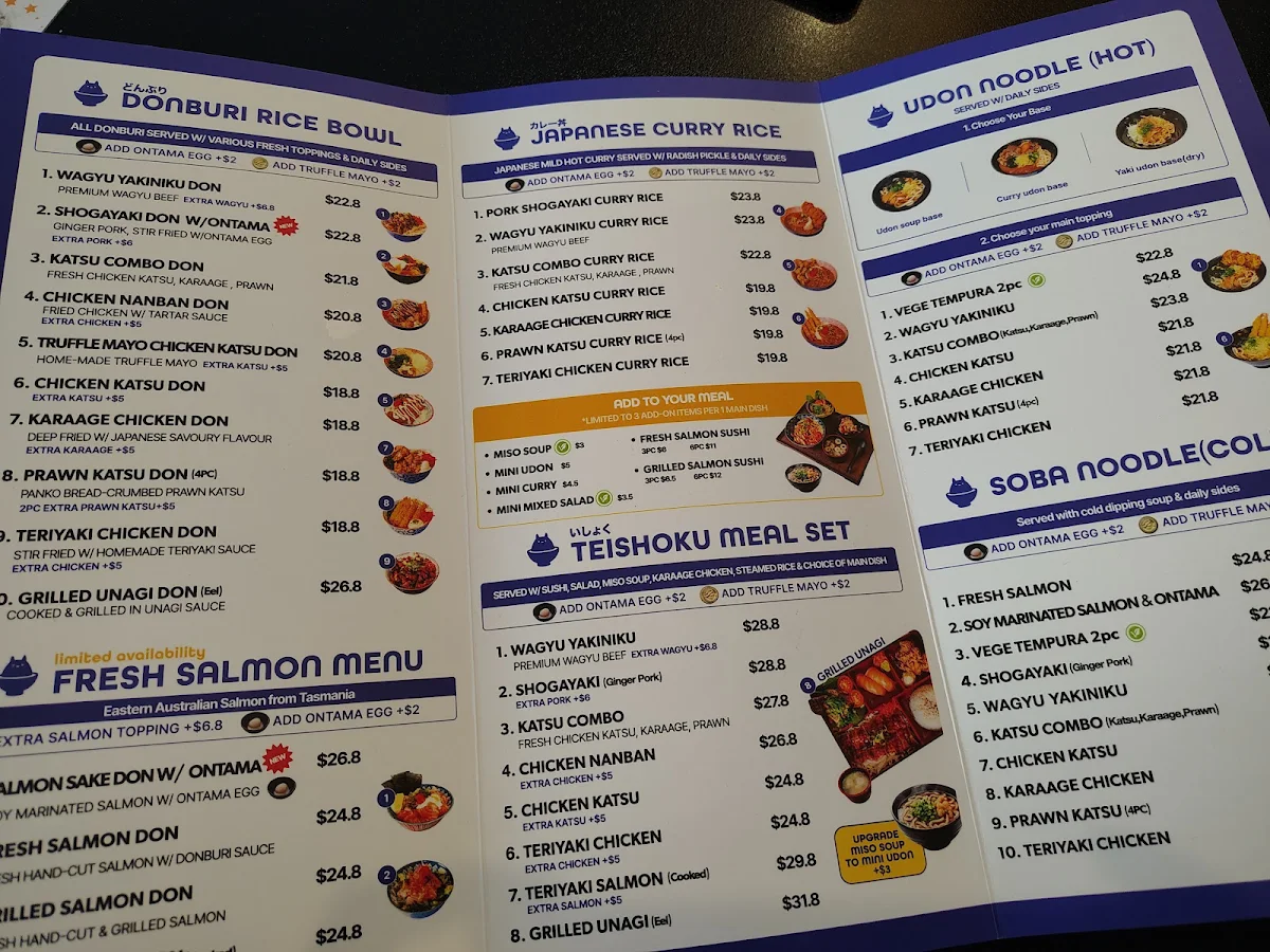 Menu, DOMORI Marrickville