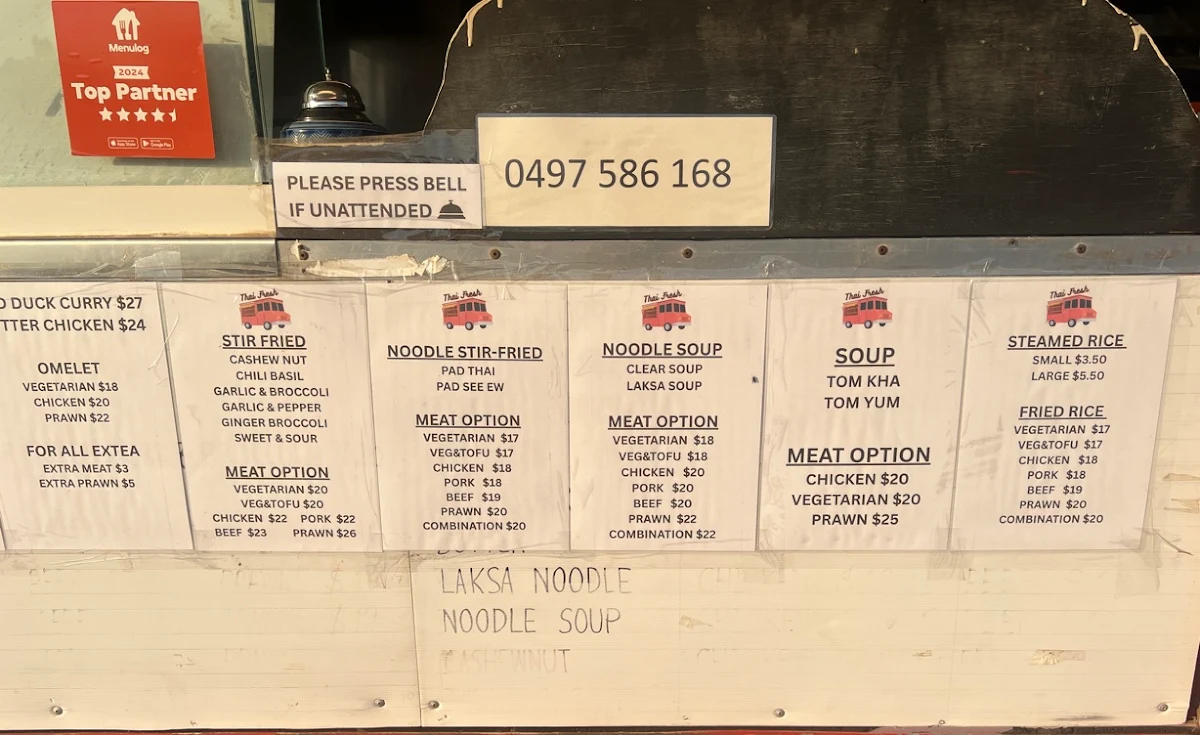 Menu, Desert Dawgs
