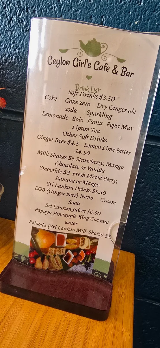 Menu, Ceylon Girl's