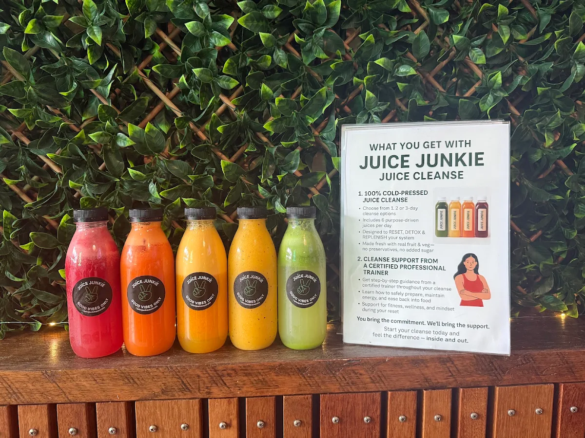 Menu, Juice Junkie - Fresh Juice & Smoothies