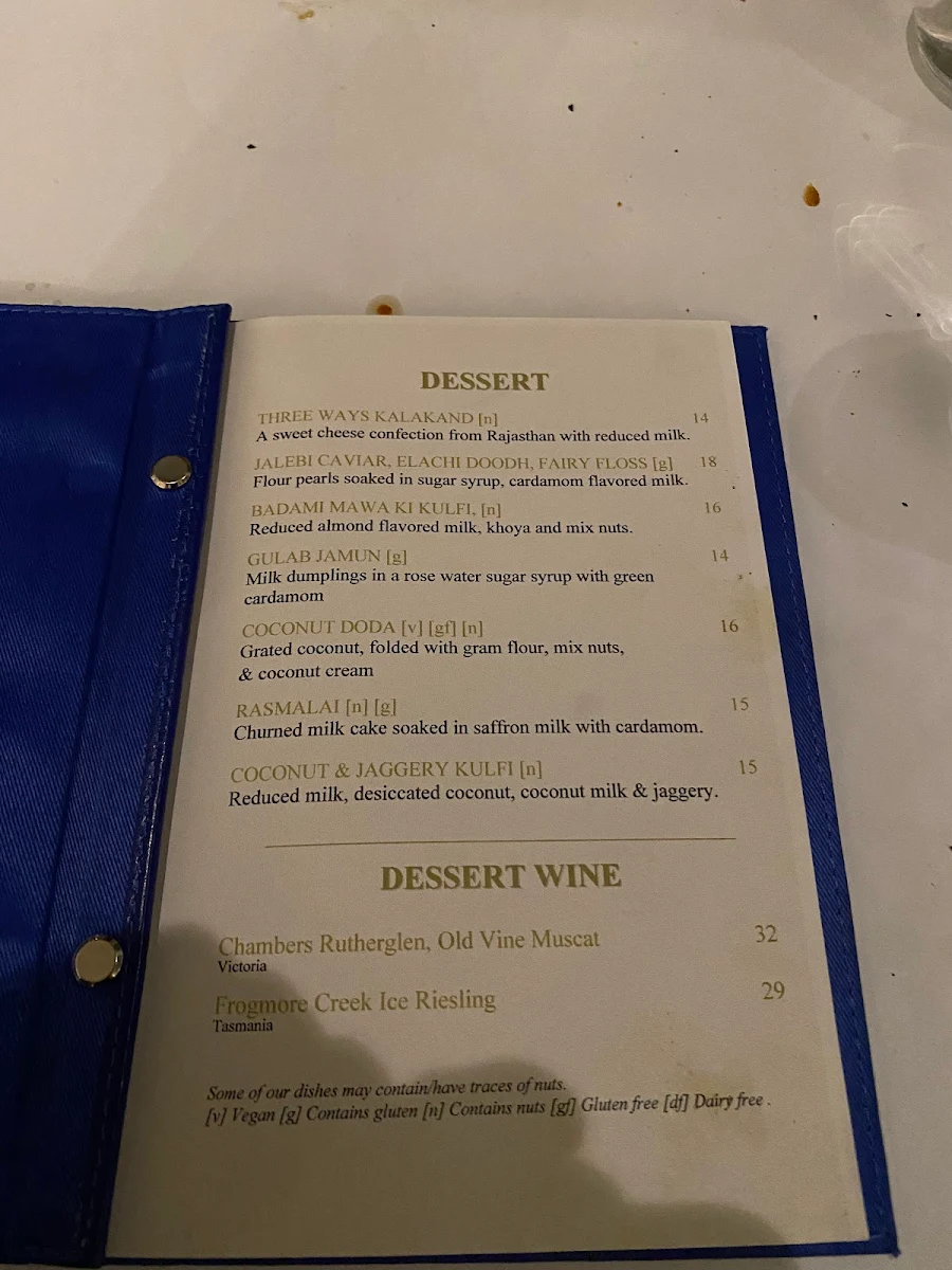 Menu, Delhi 'O' Delhi Indian Restaurant