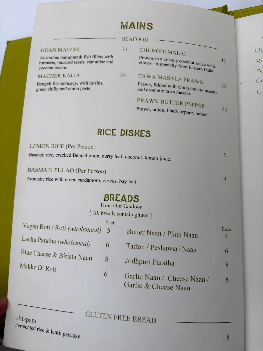 Menu, Delhi 'O' Delhi Indian Restaurant