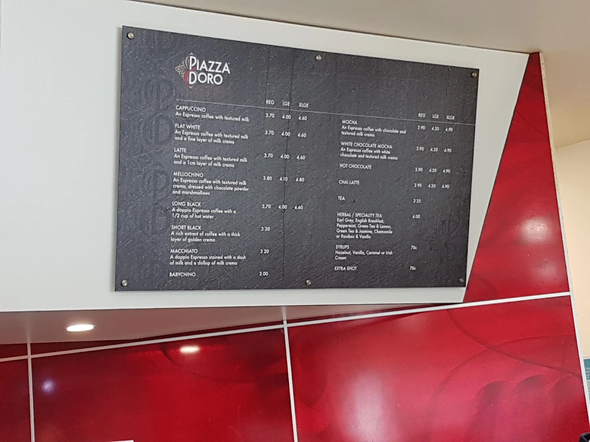 Menu, Metro Cafe