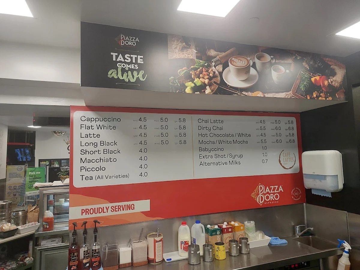Menu, Metro Cafe