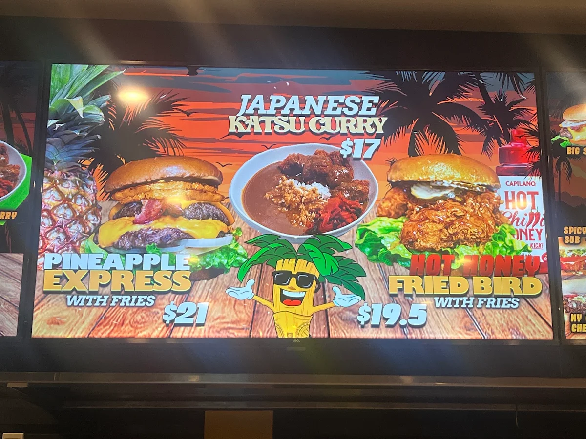 Menu, Grubbies Burgers Hawaiian BBQ