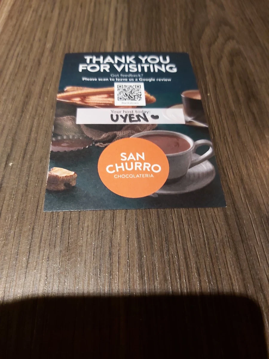 Menu, San Churro Bankstown