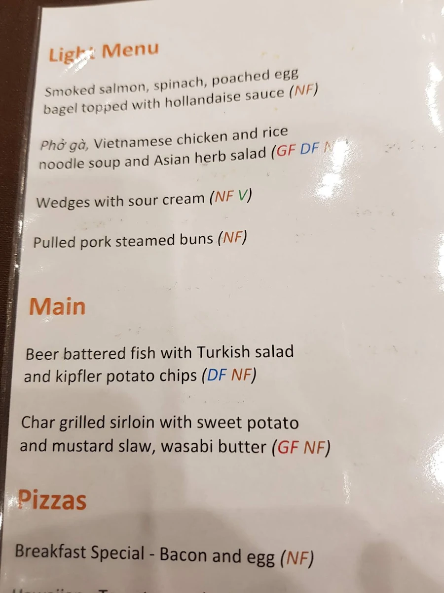Menu, Angliss Restaurant