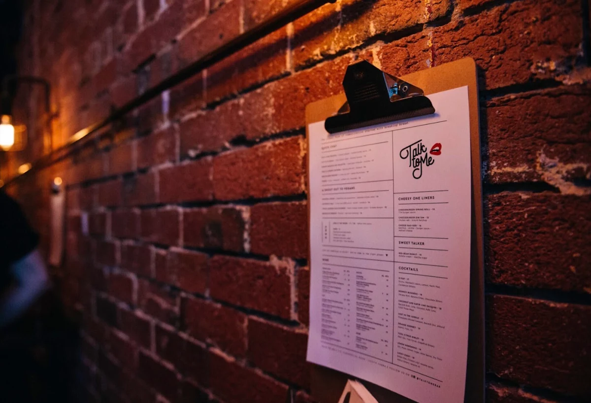 Menu, Talk To Me