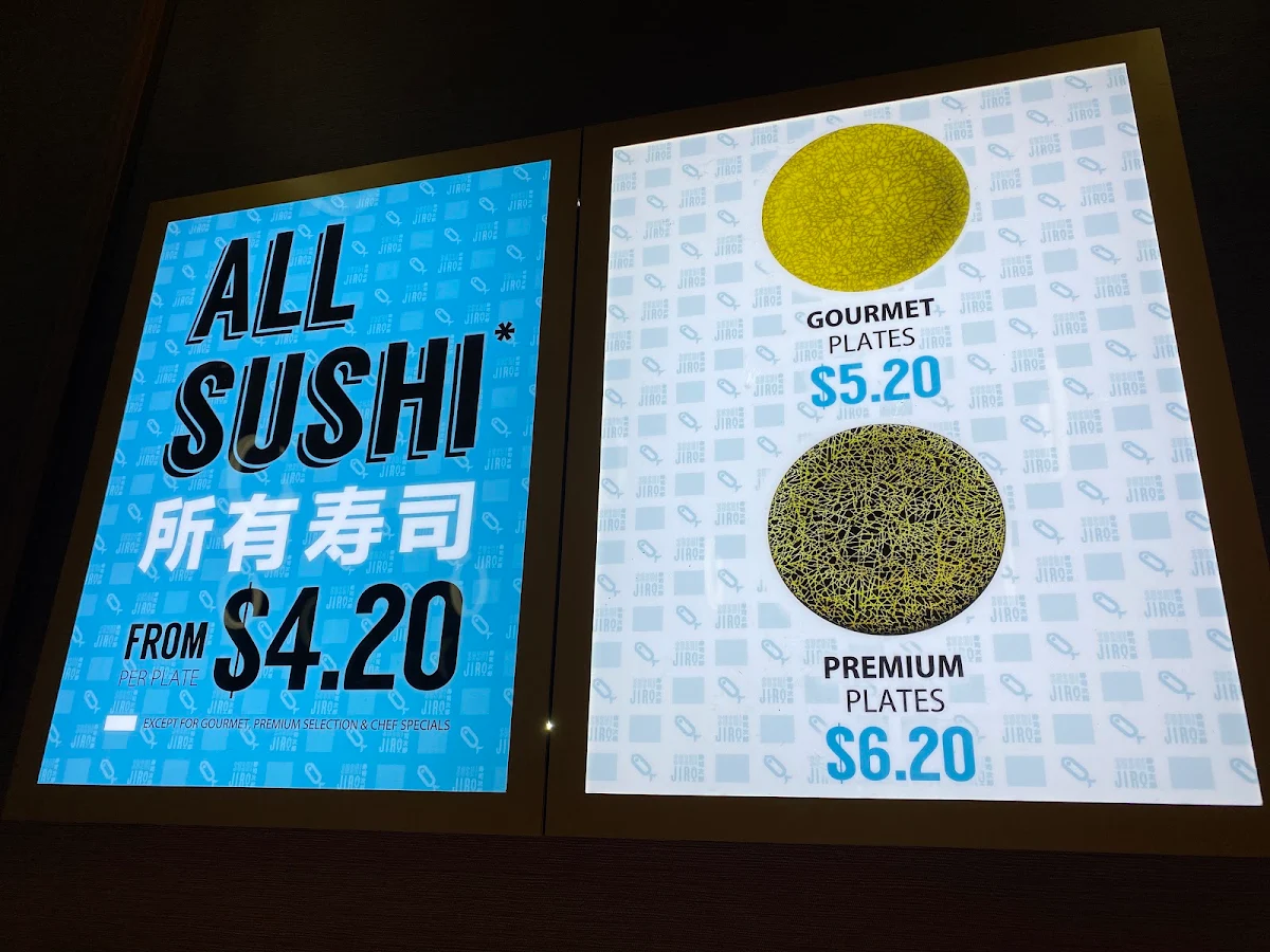 Menu, Sushi Jiro Southland